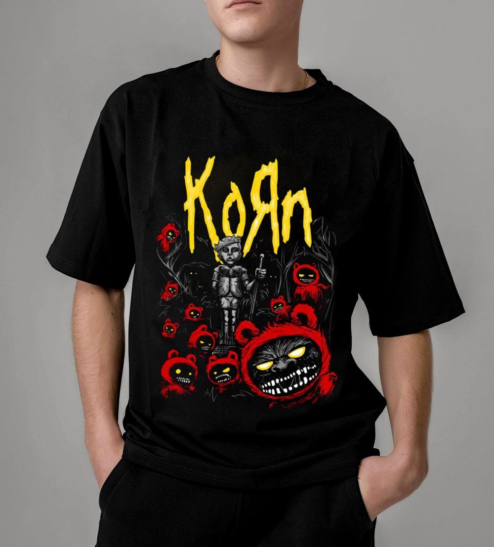 

Футболка A SHO KORN с принтом  черный, Футболка A SHO KORN с принтом M черный