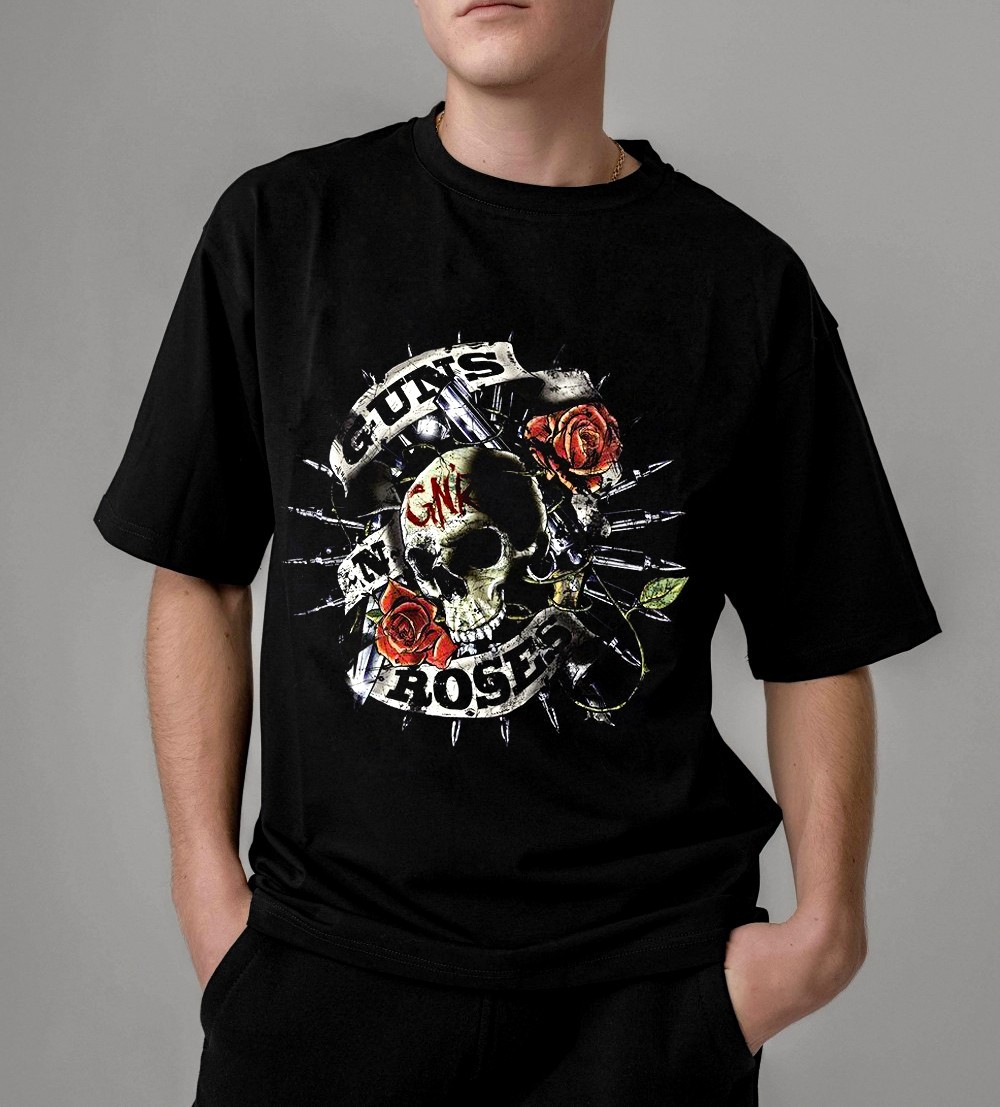 

Футболка A SHO Guns n Roses с принтом  черный, Футболка A SHO Guns n Roses с принтом XL черный