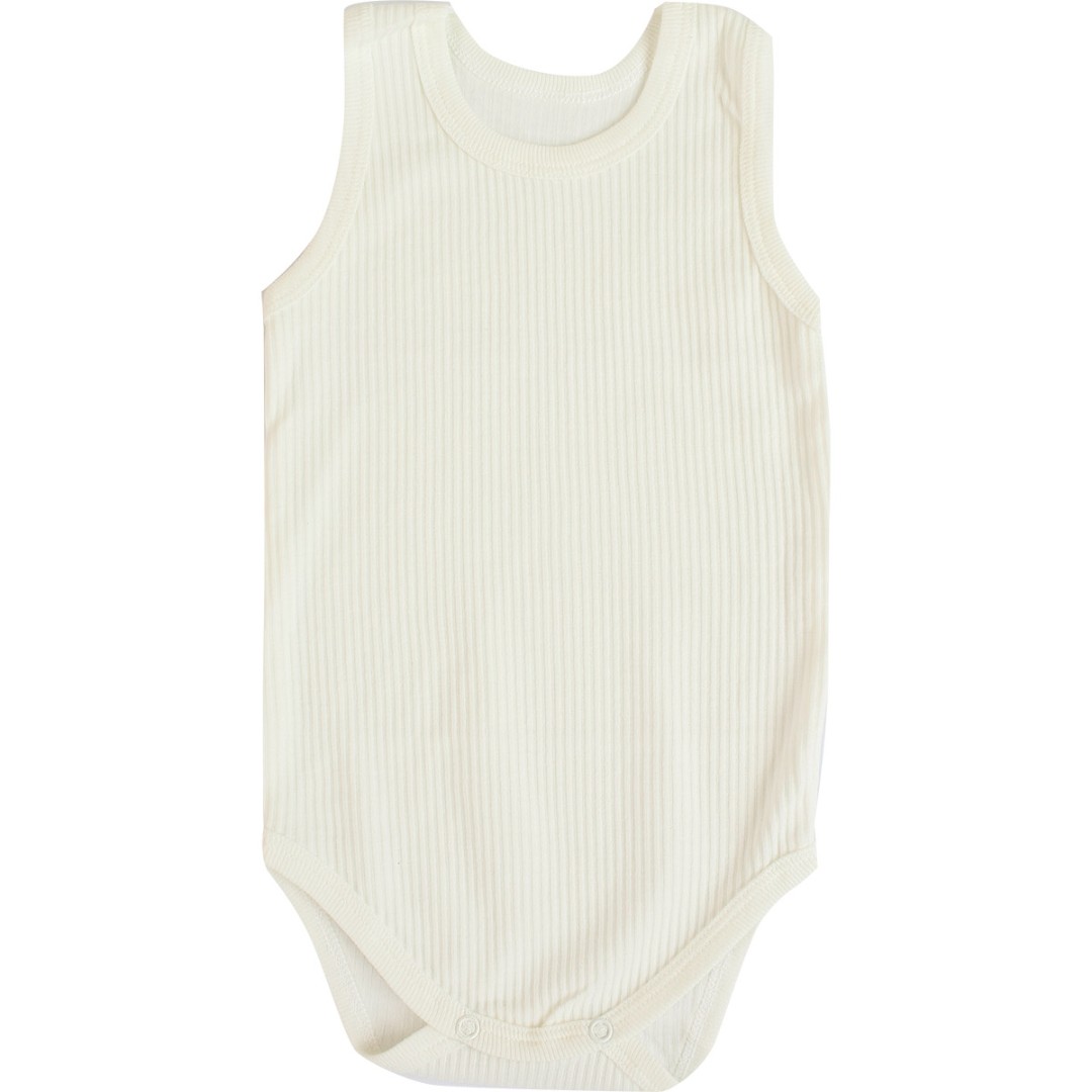 

Боді-майка рубчик 74 см. молочний BD7-1-beige-24 Ladan