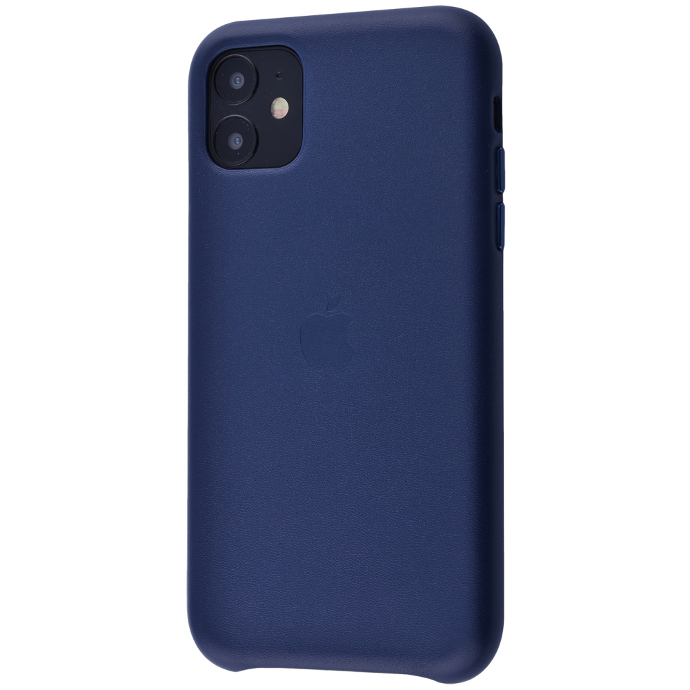 

Чехол с мягкой подкладкой PRC Leather Case iPhone 11 midnight blue Синий
