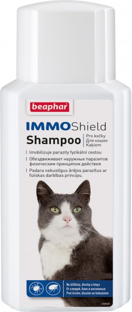 

Шампунь Beaphar Immo Shield Shampoo for Cats от блох, клещей и комаров для кошек 200 мл (34196)