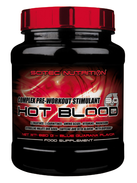 

Энергетик Hot Blood 820 gr SCITEC NUTRITION blue guarana