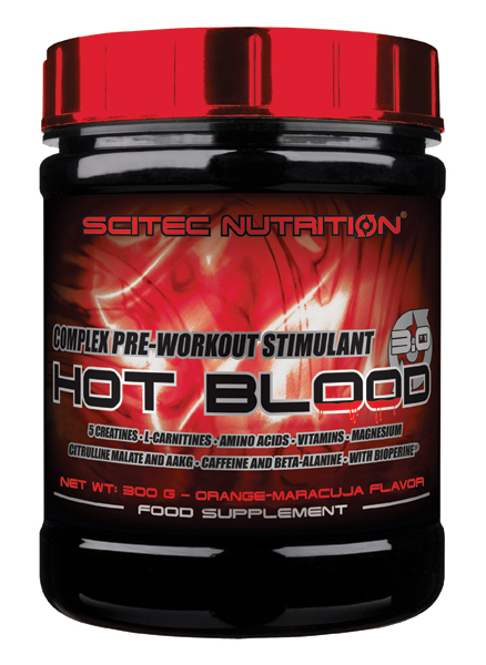 

Энергетик перед тренировкой Hot Blood 300 gr SCITEC NUTRITION апельсин-маракуя