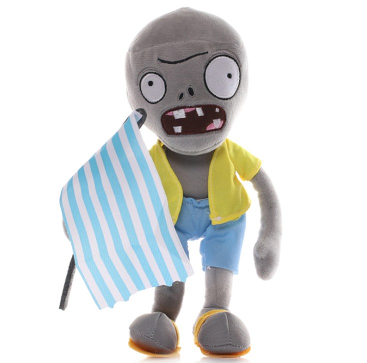 

Игрушка из компьютерной игры Plants vs zombies Растения против Зомби С флагом 30 см