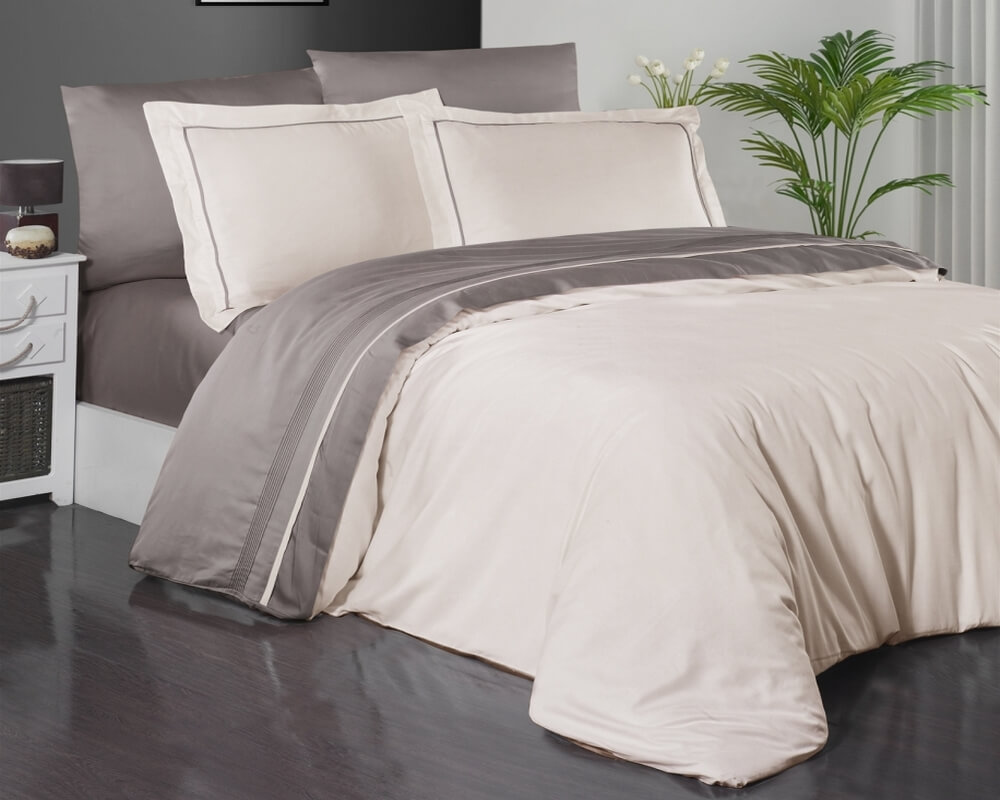 

Постельное белье First Choice De Luxe сатин Ivory Mink евро