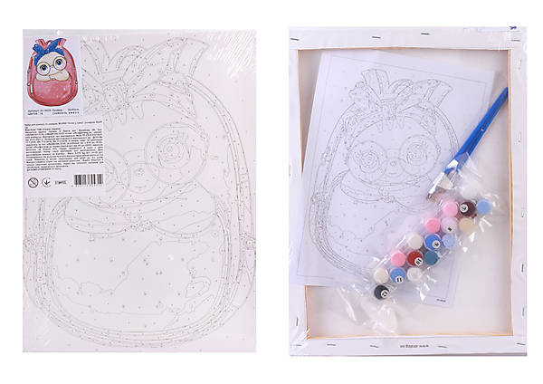 

Картина по номерам "Котик в сумке" ★★★ 30 x 40 см STRATEG (SV-0020)