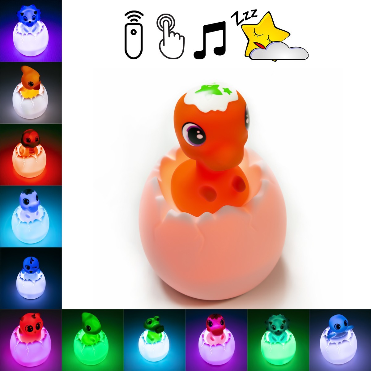 

Светильник в детскую Egg Ball Animal World LED игрушка ночник с пультом "Брахиозаврик" (1008895-Other-8)