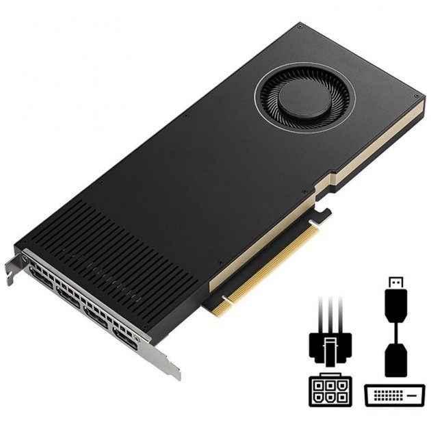 

Видеокарта HP NVIDIA RTX A4000 16GB 4DP Graphics (20X24AA)