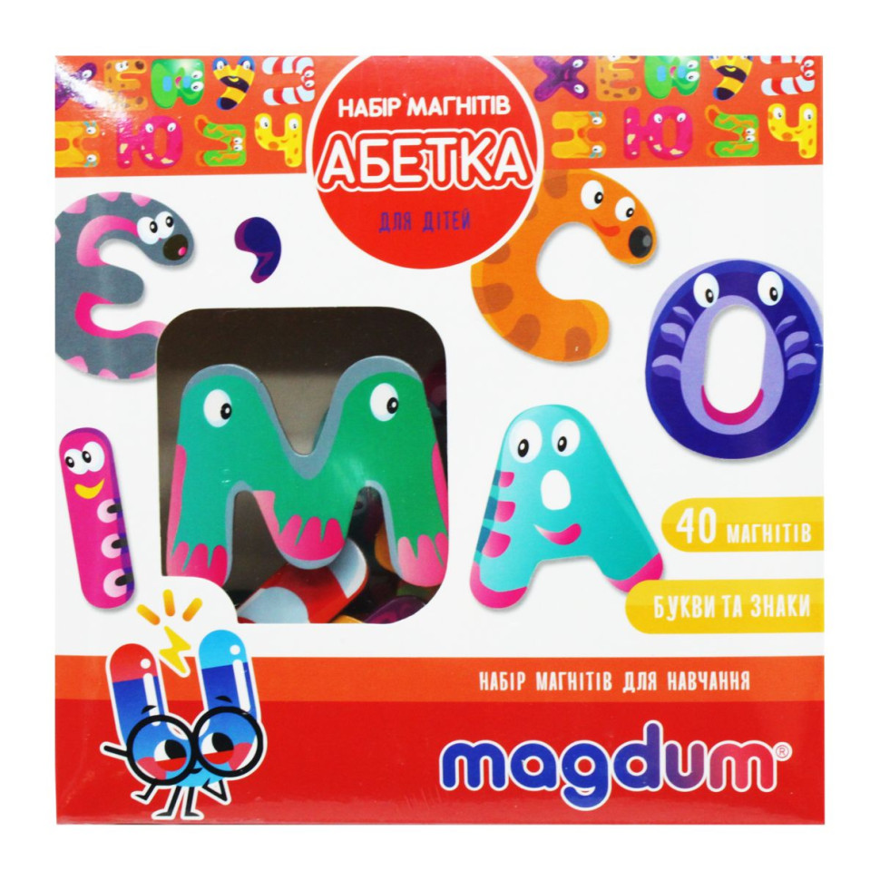 

Детский набор магнитов "Азбука" Magdum ML4031-36 EN
