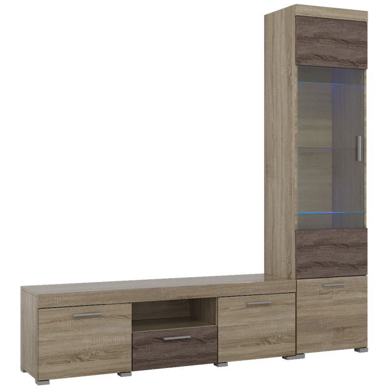 

Гостиная Эверест Британия Комплект 6 Комби Сонома Трюфель