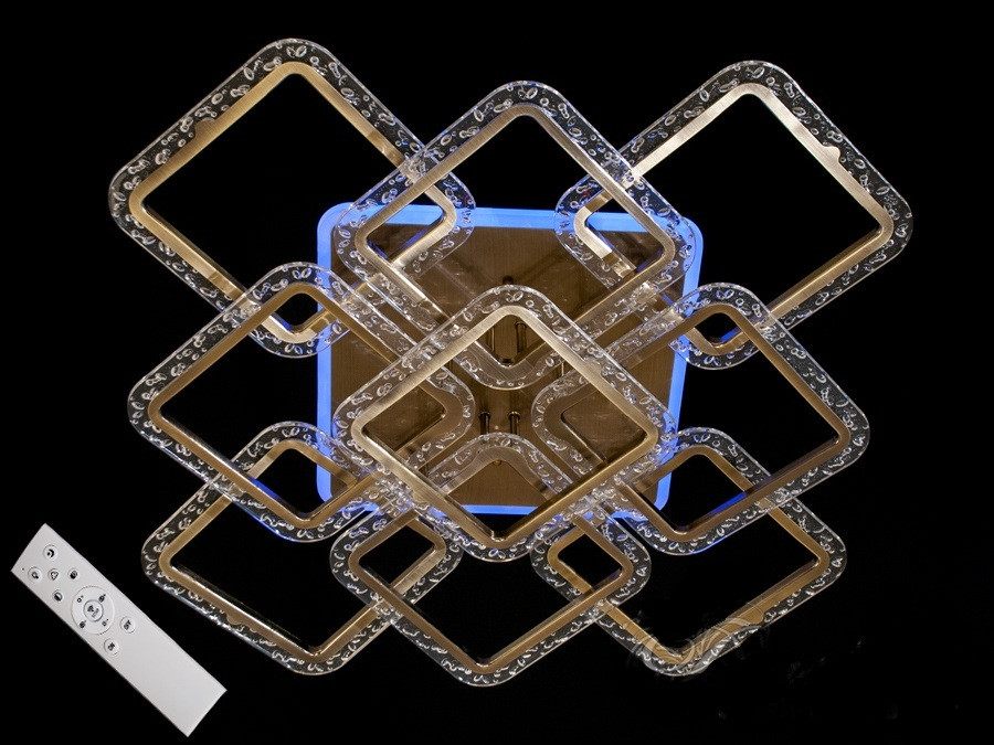 

Бронзовая квадратная ЛЕД люстра с пультом 175W