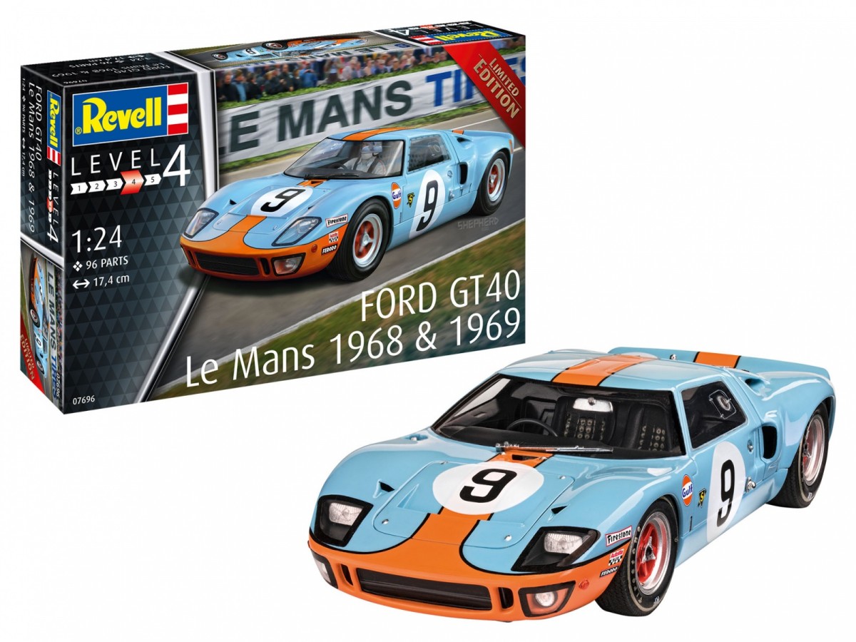 

Сборная модель Revell Автомобиль Ford GT 40 Le Mans 1968 (07696)