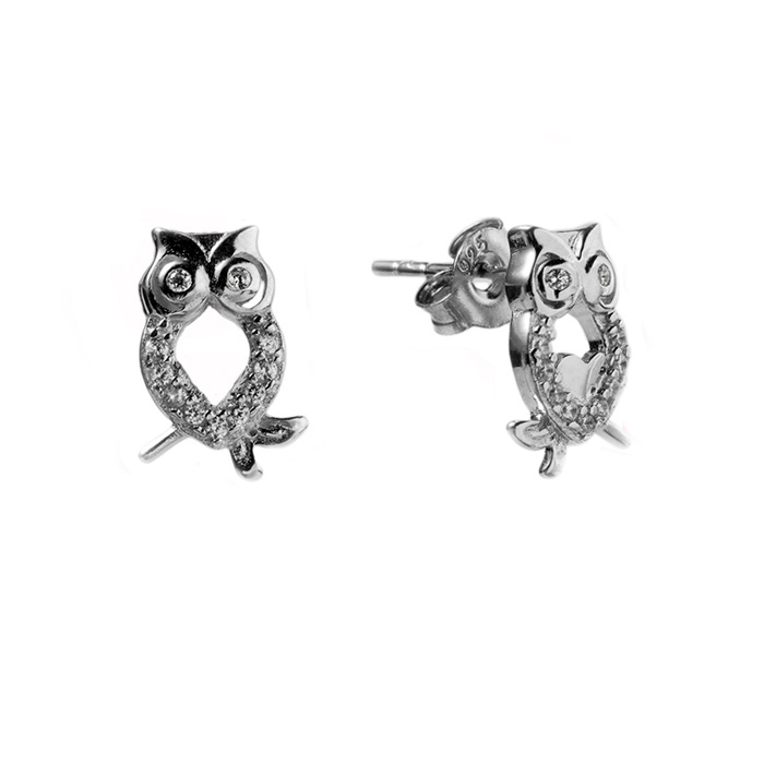 

Серебряные серьги пусеты Совы КАМЕЯ 27600922.312.S2F1307