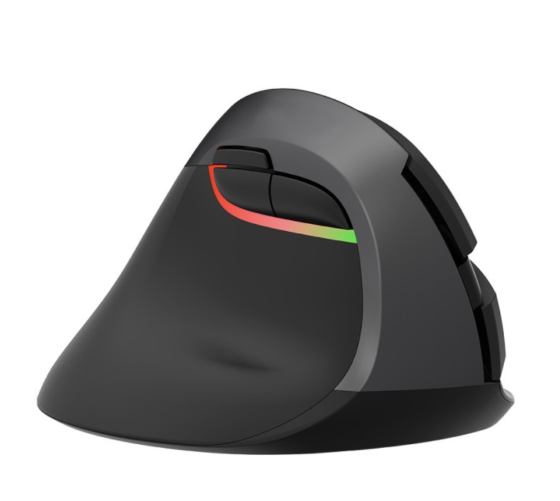 

Беспроводная вертикальная мышь для левши Delux M618ZX Black Gray