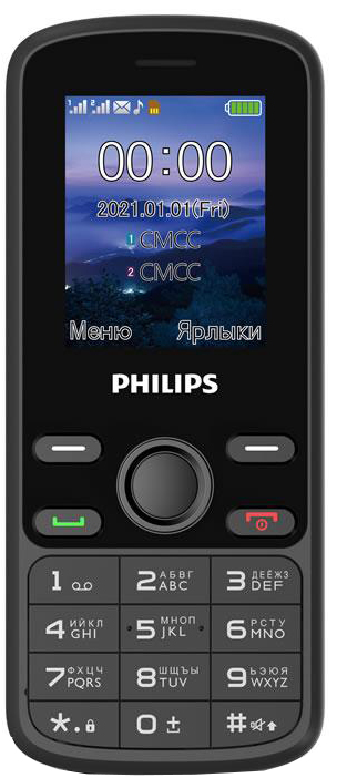 

Мобильный телефон Philips Xenium E111 Black
