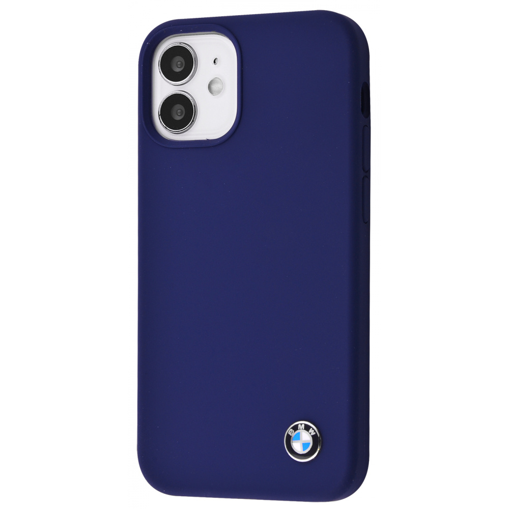 

Чехол с мягкой подкладкой PRC Silicone BMW Case iPhone 12 mini dark blue Синий