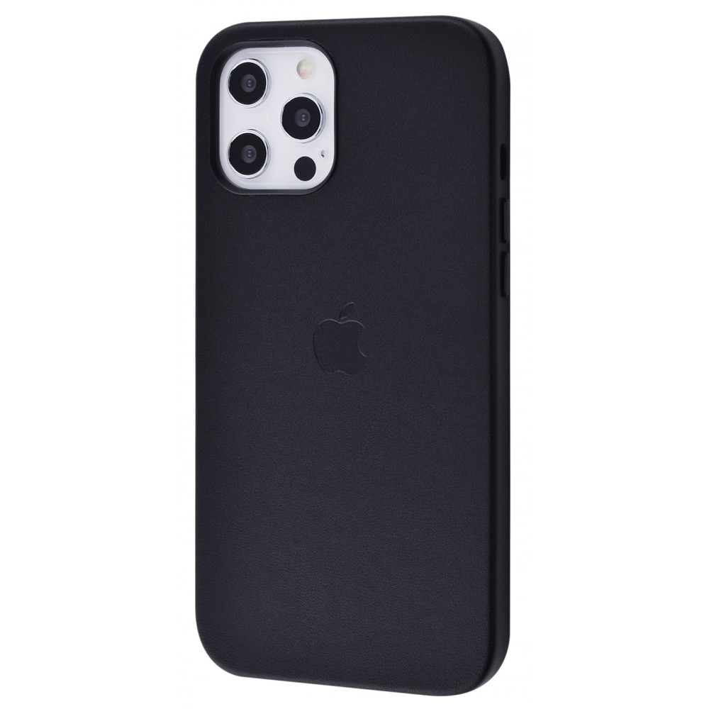 

Чехол с поддержкой magsafe с мягкой подкладкой PRC Leather Case with MagSafe iPhone 12 Pro Max black Черный