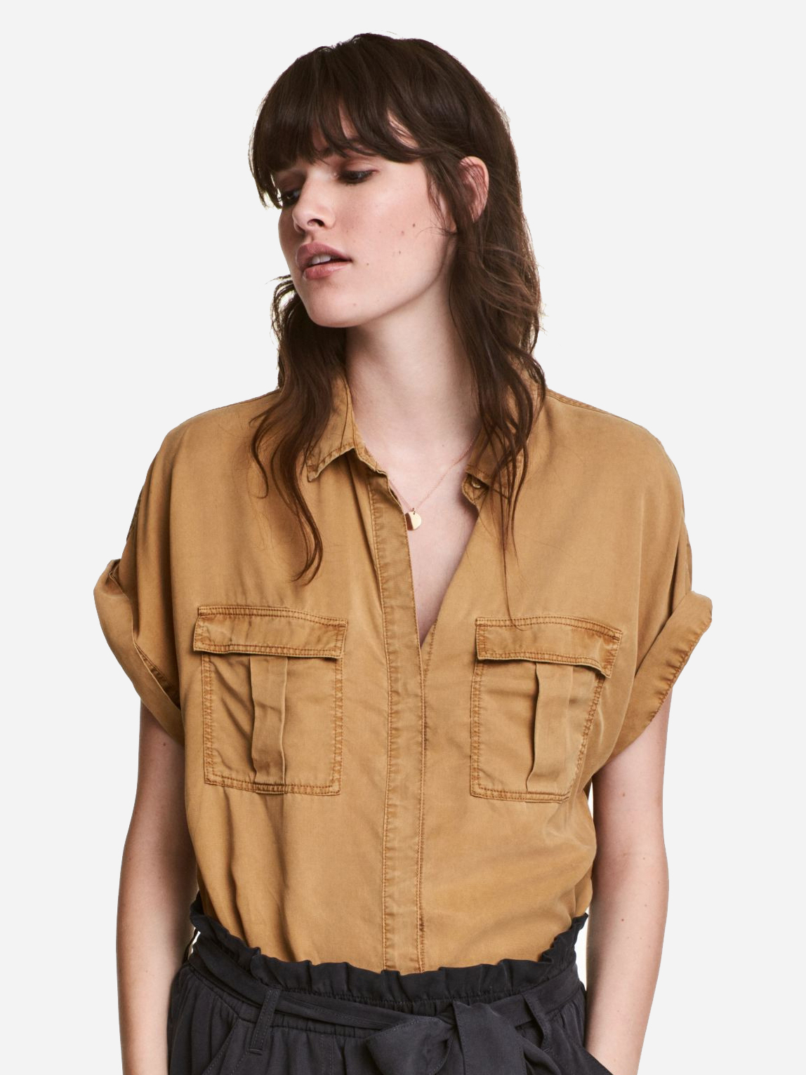 

Рубашка H&M 3hm06110176  Коричневая, Рубашка H&M 3hm06110176 34 Коричневая