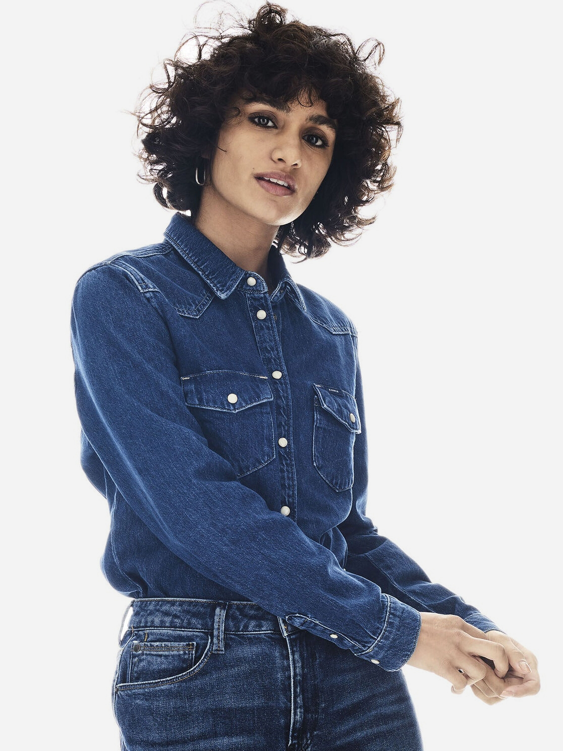 

Рубашка джинсовая Garcia Jeans GS000888  Синяя, Рубашка джинсовая Garcia Jeans GS000888 M Синяя