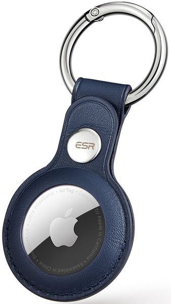 

Кожаный брелок с кольцом для AirTag ESR Metro Tag Keychain - Blue
