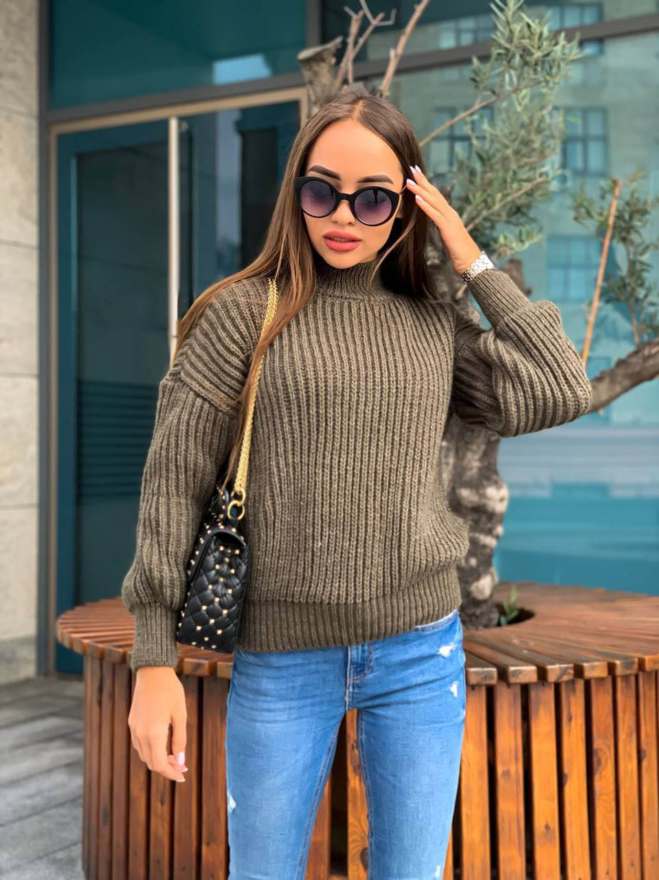 

Fashions • Свитер женский оверсайз Лина Fashions 42-46 хаки (859)