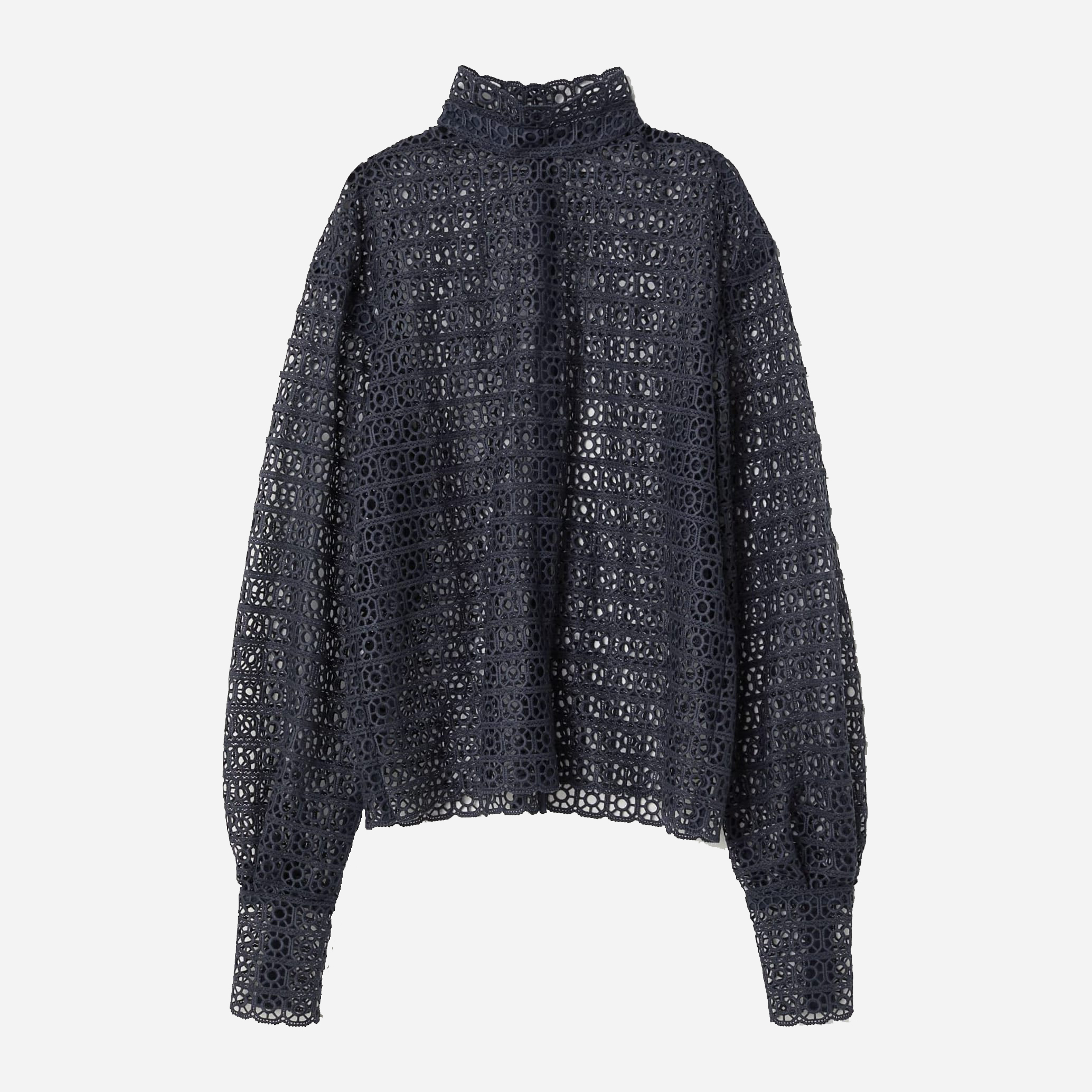 

Блузка H&M 6135477log XS Темно-синяя
