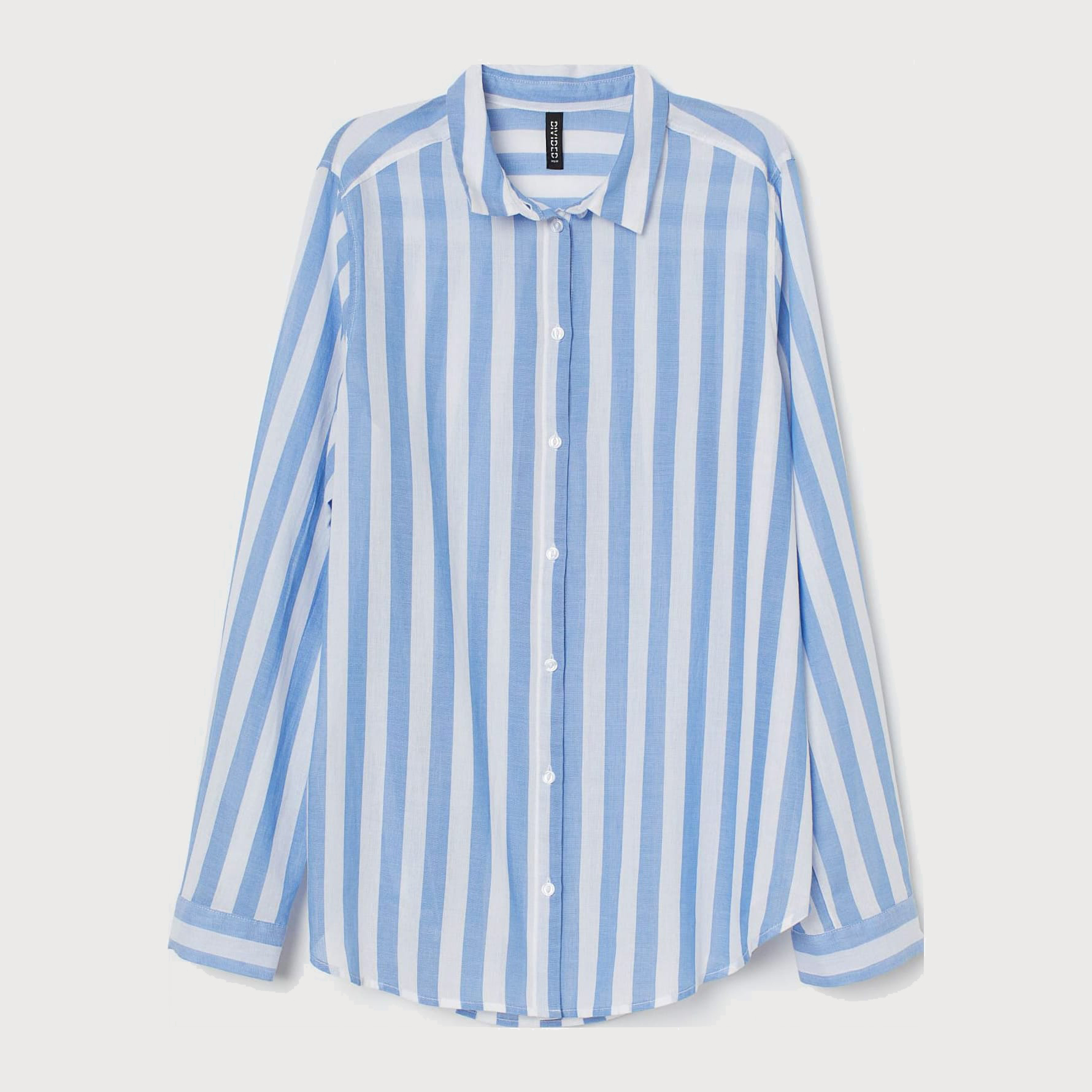 

Рубашка H&M 6975640Plog  Голубая, Рубашка H&M 6975640Plog 34 Голубая