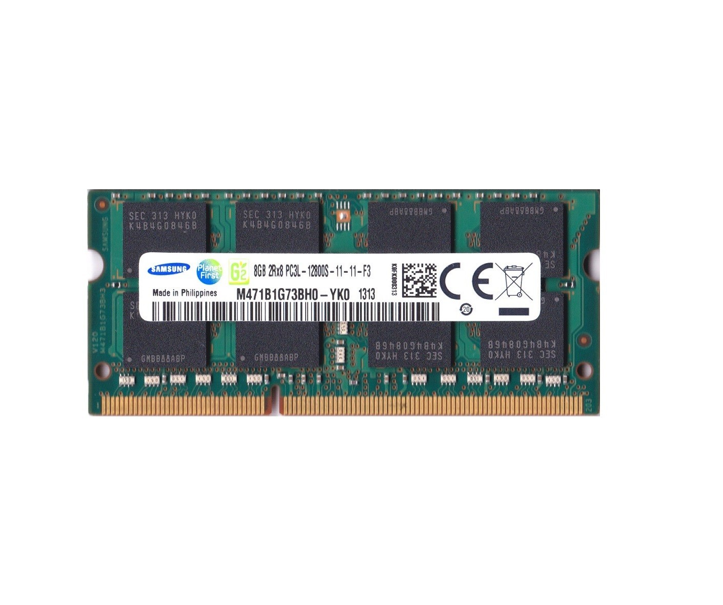 

Оперативная память Samsung 8 GB SO-DIMM DDR3L 1600 MHz (M471B1G73BH0-YK0) 1.35V