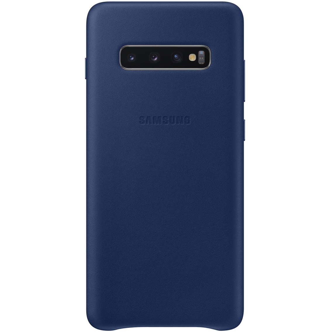 

Кожаный чехол накладка Samsung Leather Back Cover Galaxy S10 Plus + EF-VG975 blue