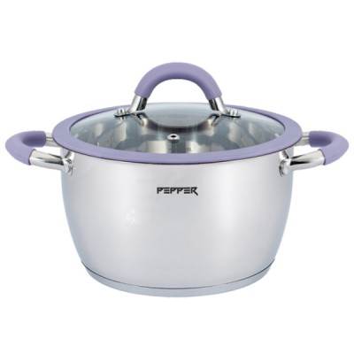 

Кастрюля Pepper Purple Iris Silicone 18 см 2,3 л PR-1109-18