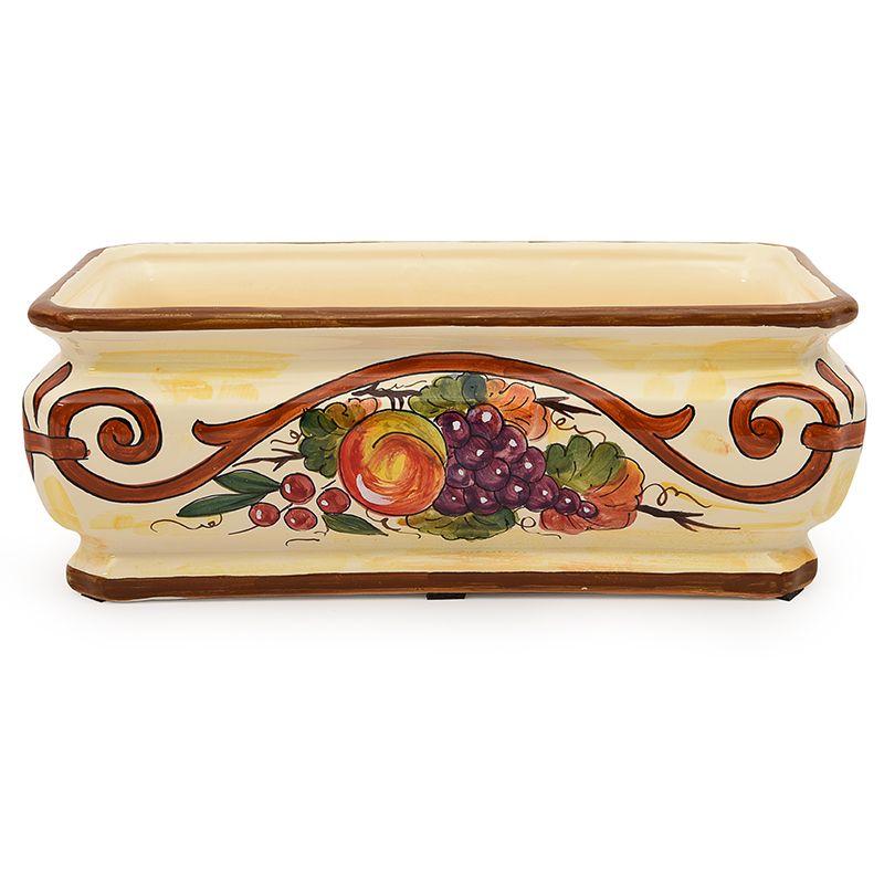 

Прямоугольная фруктовница из расписной керамики Frutta di Campo