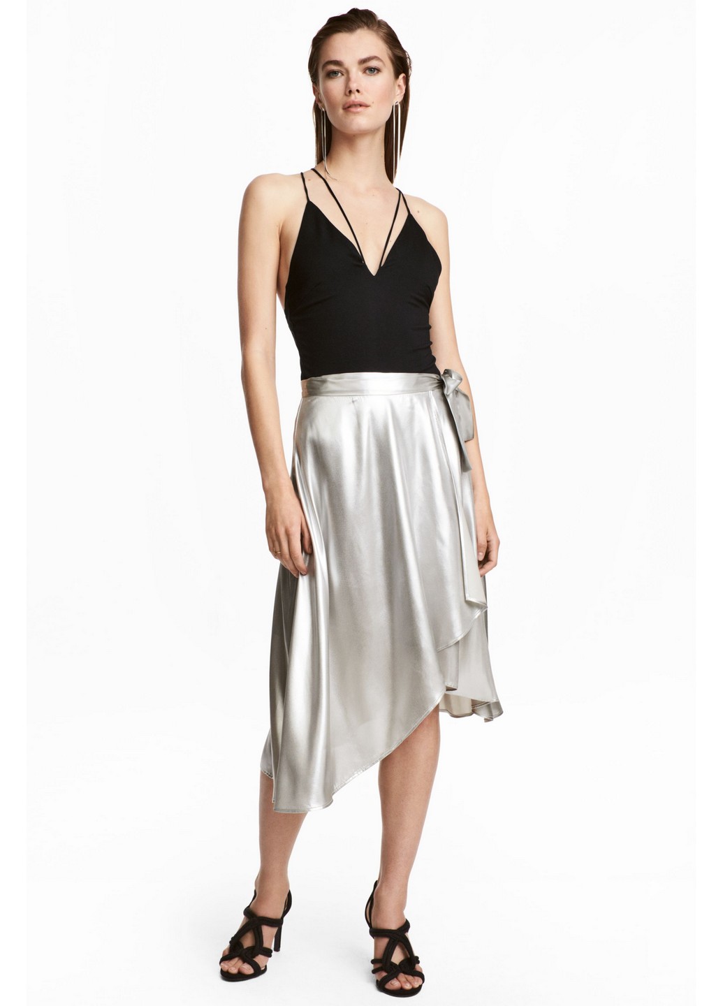 

Юбка H&M  Серебряный 0558364, Юбка H&M 34 Серебряный 0558364