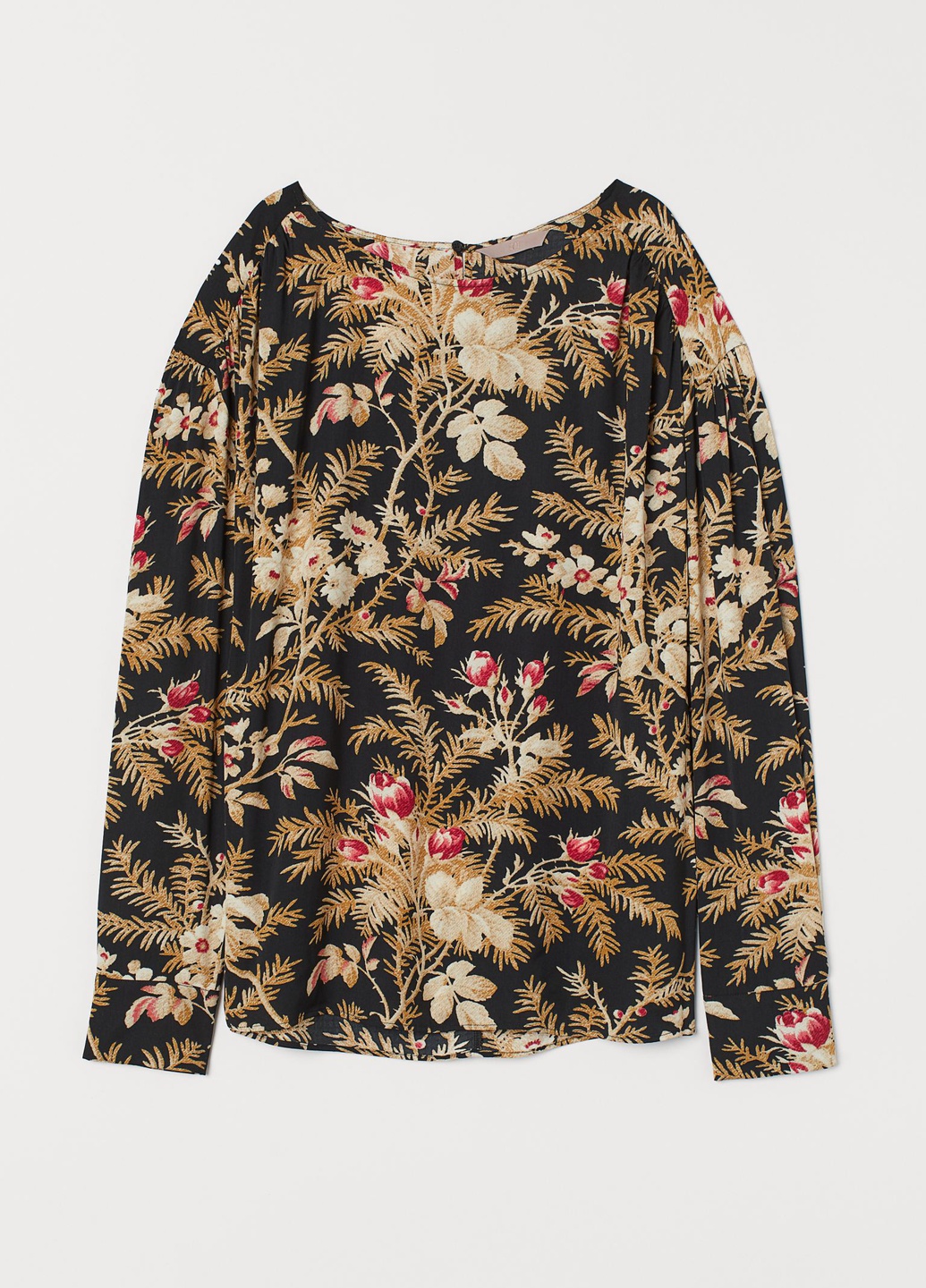 

Блузка H&  Черный 0817150_цветы_01, Блузка H&M M Черный 0817150_цветы_01