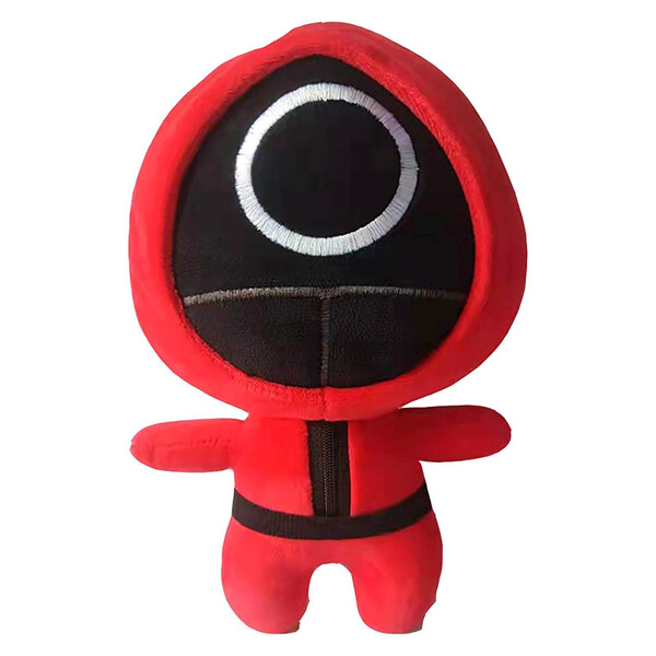 

Игрушка Игра в кальмара Круг плюшевая мягкая 30 см Красный (3580490)