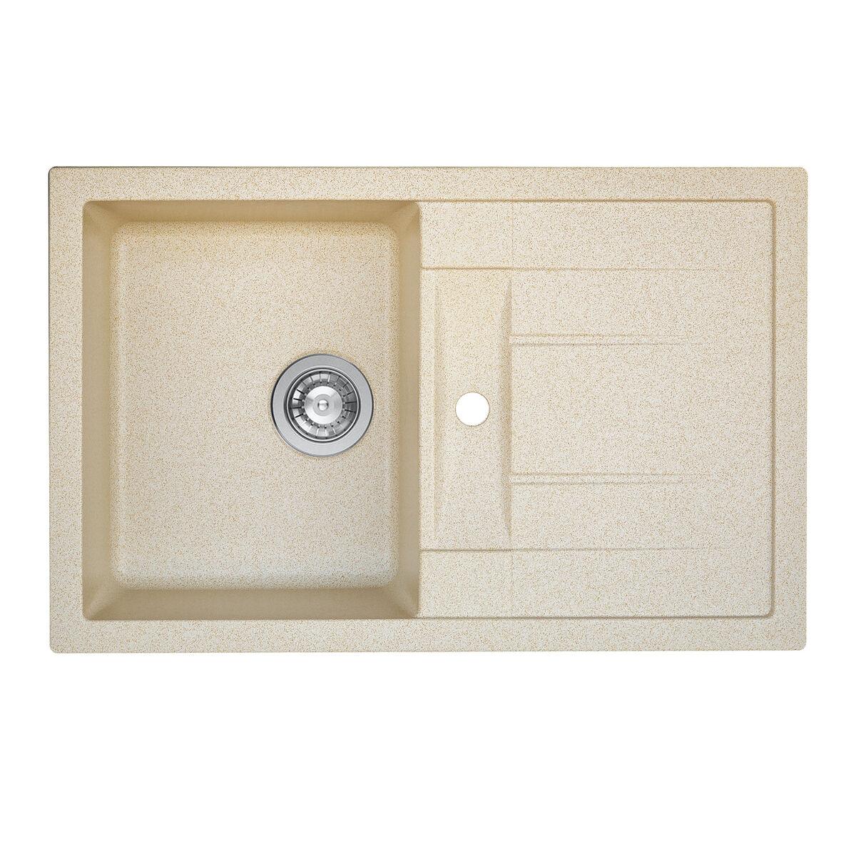 

Гранитная мойка для кухни Platinum 7850 TROYA матовая 780x500 Песок