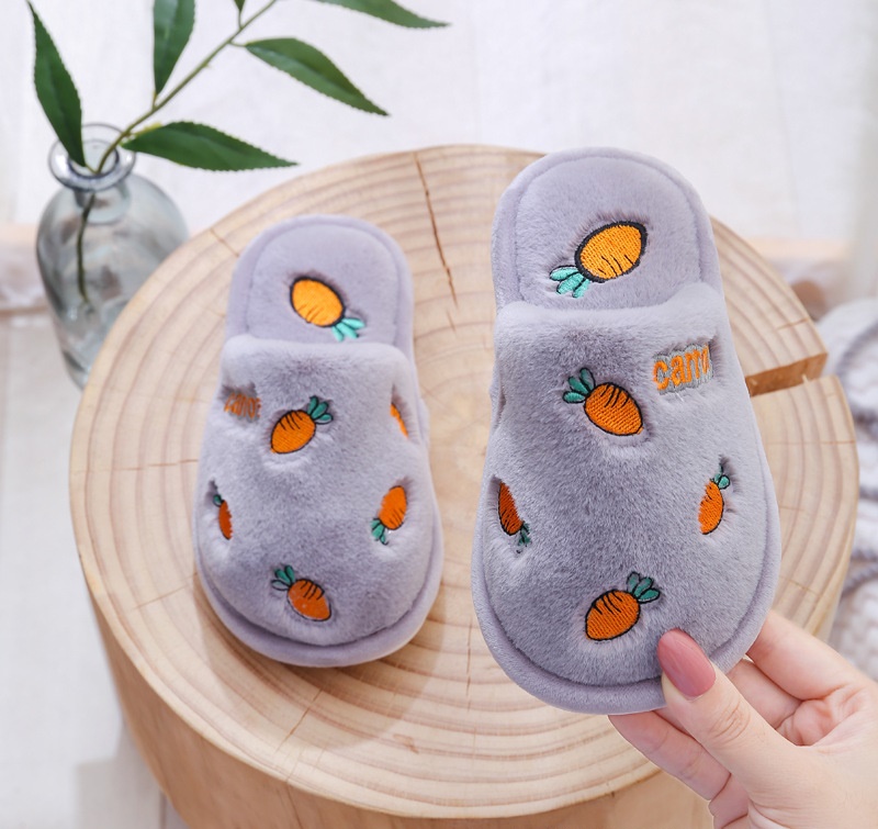 

Тапочки детские теплые Fruits 24/25 16см Серый