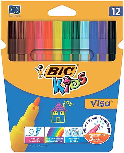 

Фломастеры Kids Visa , 12 цветов BiC (bc888695)