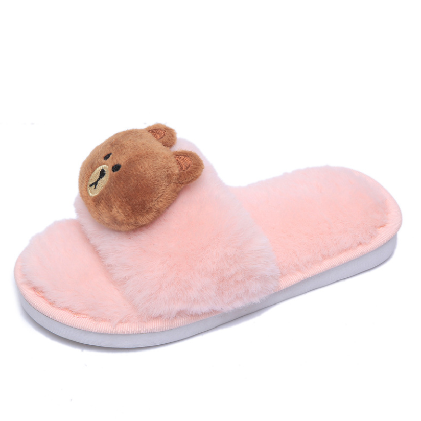 

Тапки с мишкой и зайцем 26/27 19,3см Розовый (15227)