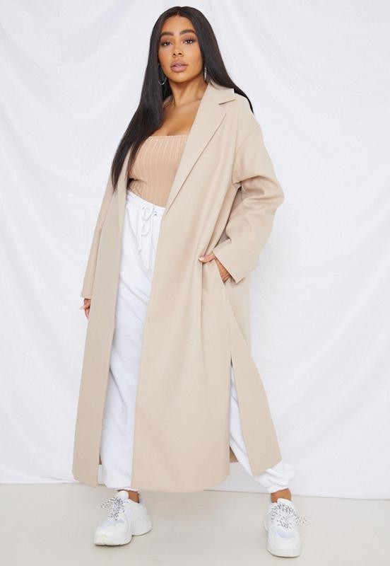 

Пальто макси Missguided  бежевый, Пальто макси Missguided L бежевый