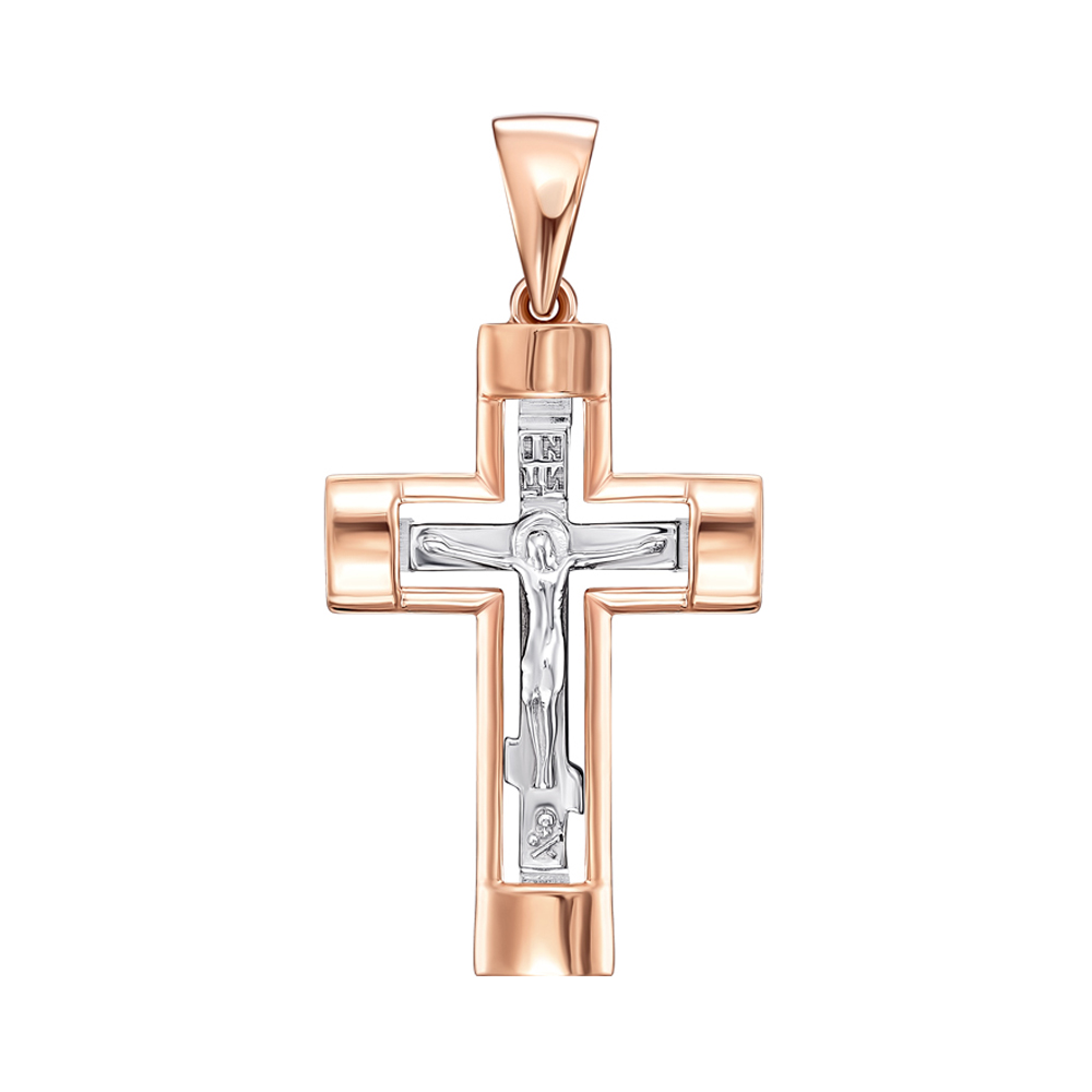 

Золотой крестик в комбинированном цвете 000146905