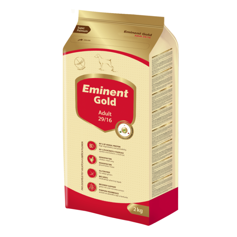 

Cухой корм Eminent Gold Adult - для взрослых собак мелких и средних пород 2 кг