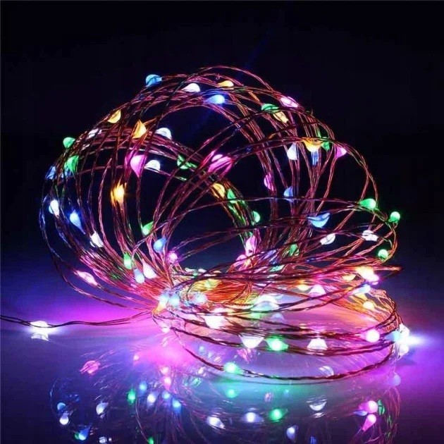 

Новогодняя Гирлянда роса 100LED 10м Garland RD-9024 Микс (М-13878)