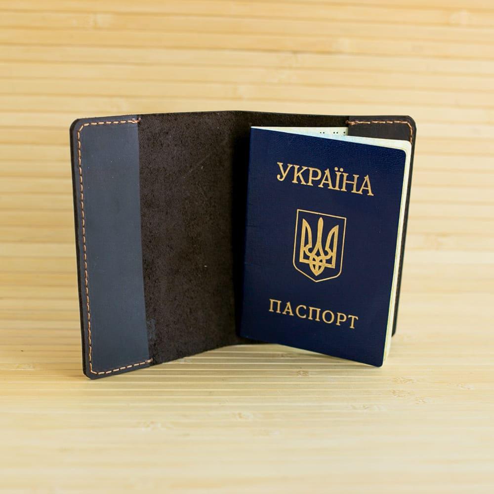 

Обложка для паспорта из натуральной кожи Citizen темно коричневая