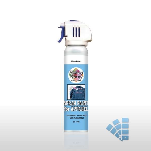 

Синяя перламутровая трафаретная краска для ткани Simply Spray Stencil Paint, 73.9 мл