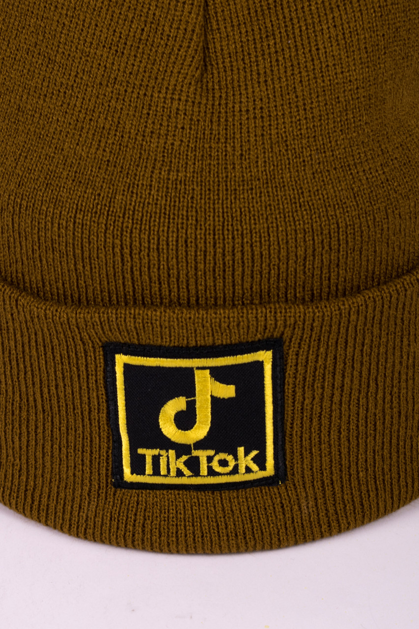 

Шапка унисекс с отворотом TikTok 12-6. Цвет: Коричневый