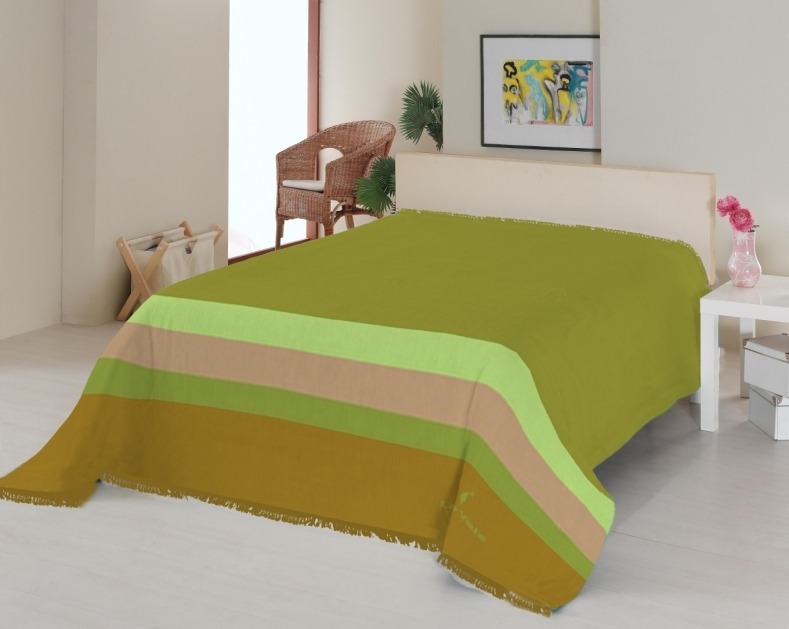 

Плед хлопок/акрил Le Vele Royal Stripes Green 160x220 1901SES10007