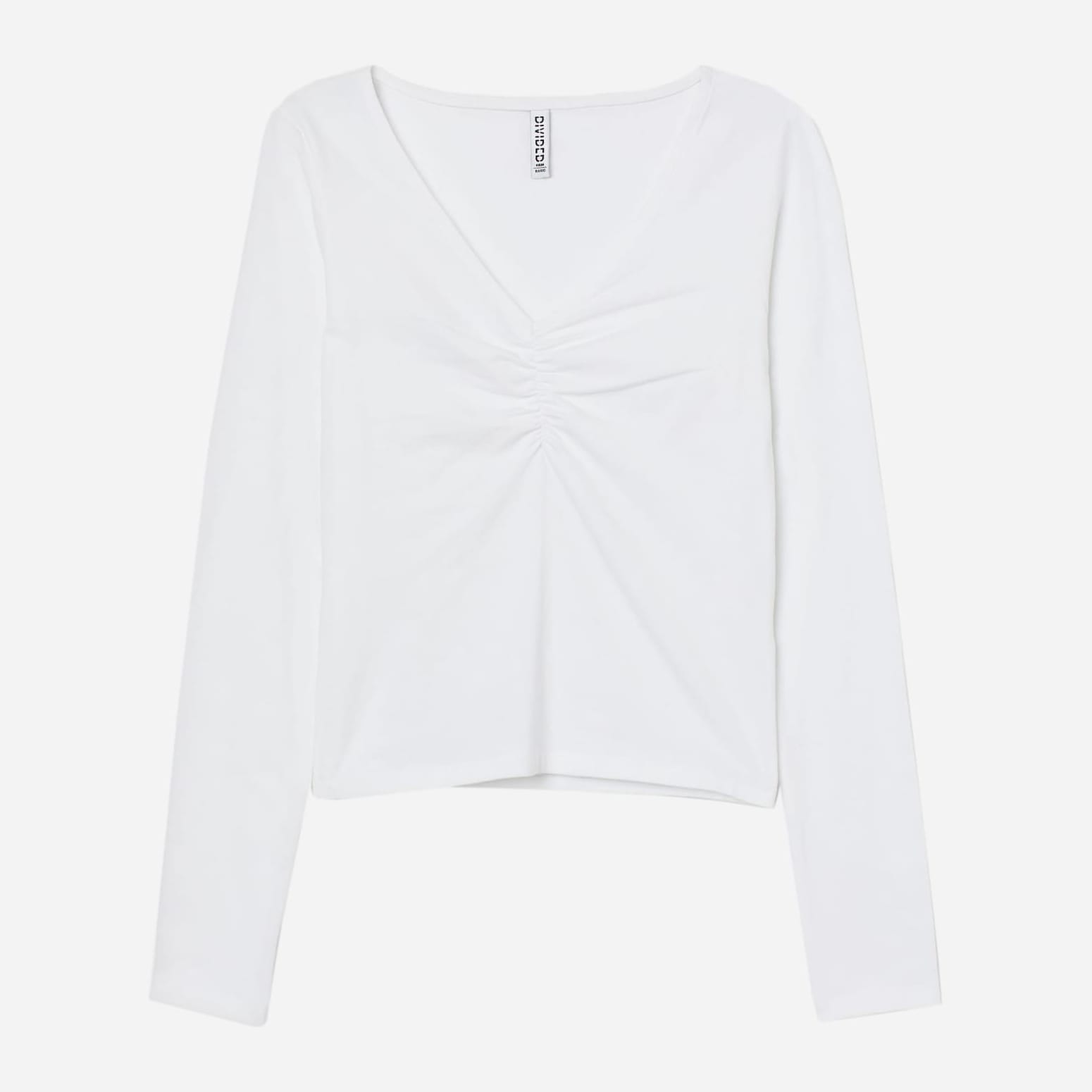 

Лонгслив H&M 911-801673  Белый, Лонгслив H&M 911-801673 L Белый