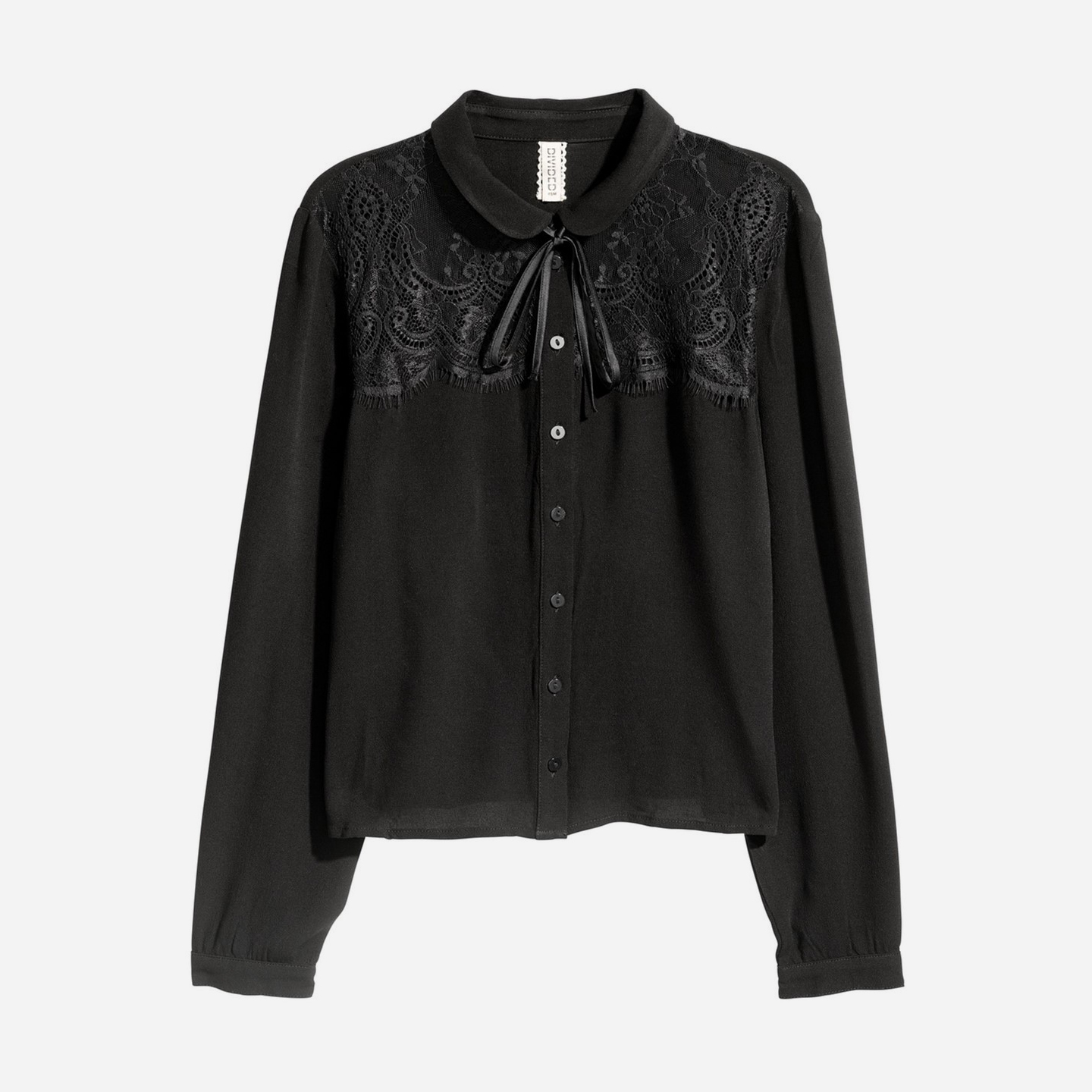 

Рубашка H&M 0498543-5  Черная, Рубашка H&M 0498543-5 36 Черная