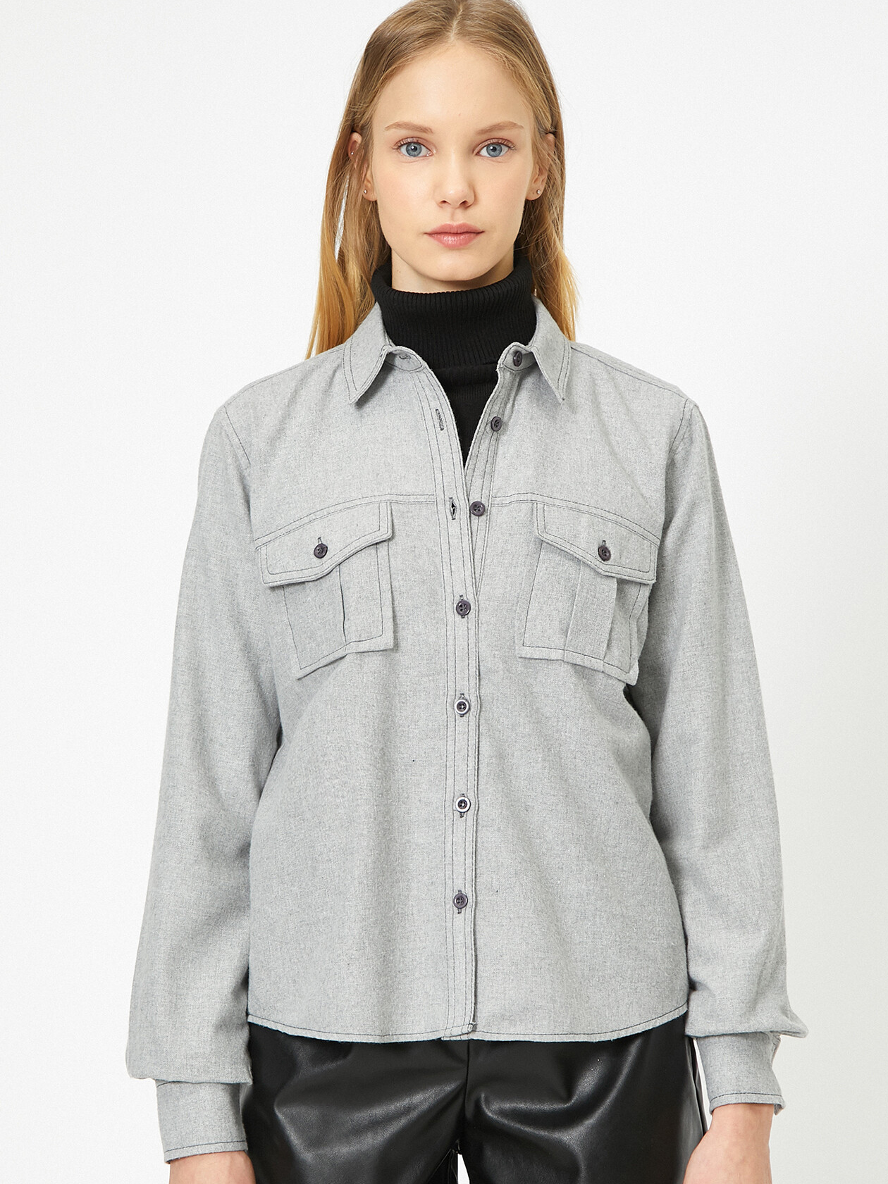 

Рубашка Koton 0KAL68550IW-023  Grey, Рубашка Koton 0KAL68550IW-023 42 Grey