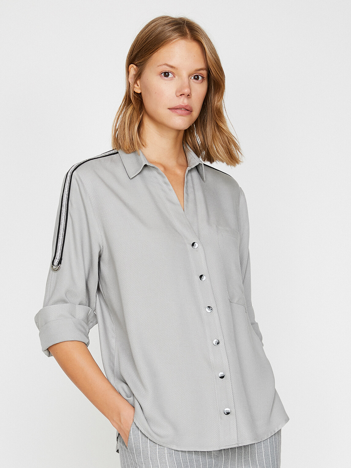 

Рубашка Koton 0KAK68562PW-033  Grey, Рубашка Koton 0KAK68562PW-033 38 Grey